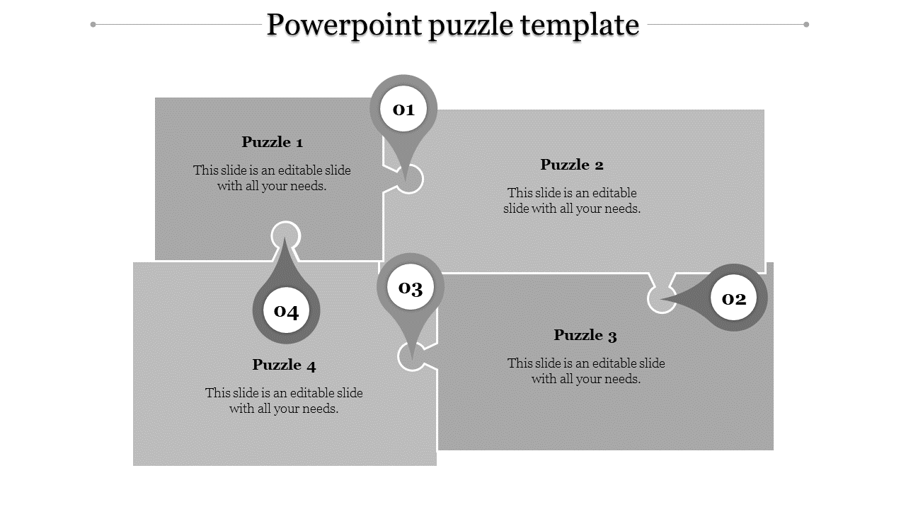 powerpoint puzzle template-powerpoint puzzle template-4-Gray